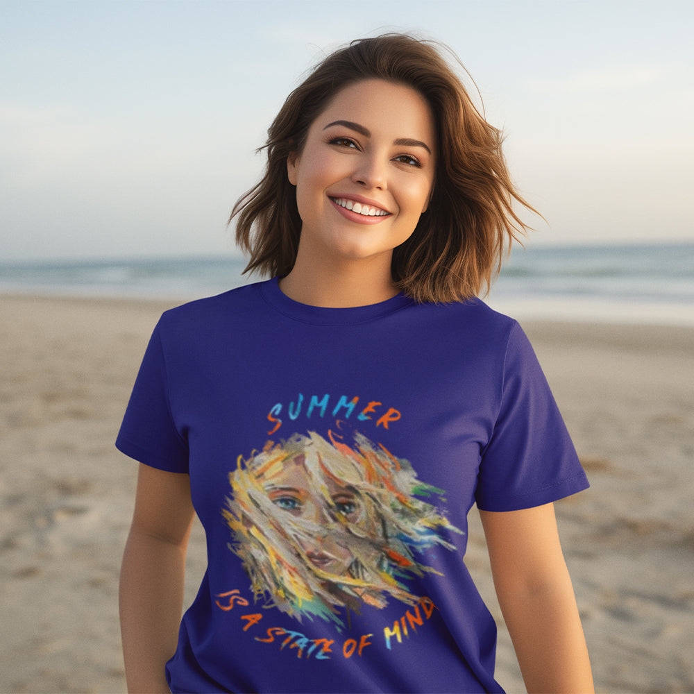 Summer is A State Of Mind Heavyweight Unisex Crewneck T-shirt