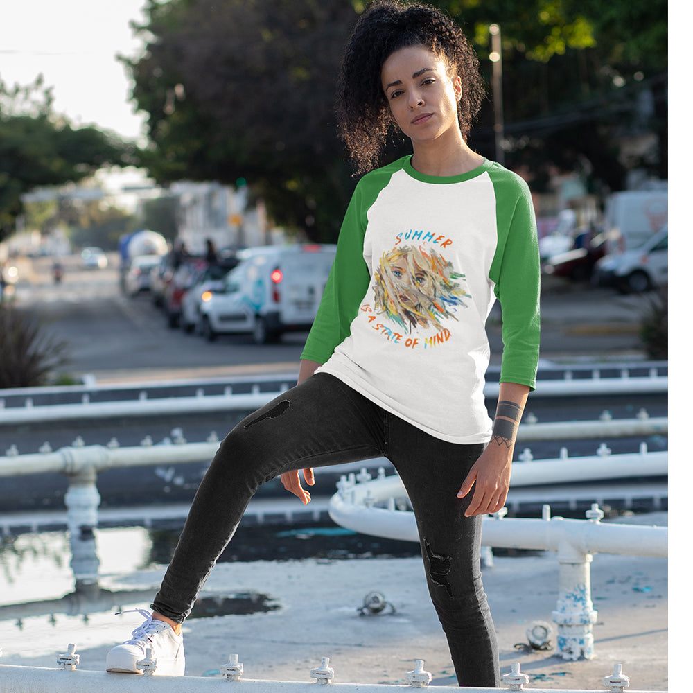 Unisex 3/4 Sleeve Raglan T-shirt