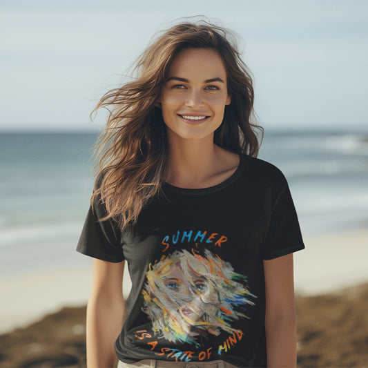 Summer is A State Of Mind Heavyweight Unisex Crewneck T-shirt