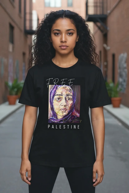 Free Palestine Abstract Art Heavyweight Unisex Crewneck T-shirt