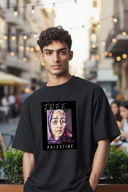 Free Palestine Abstract Art Heavyweight Unisex Crewneck T-shirt