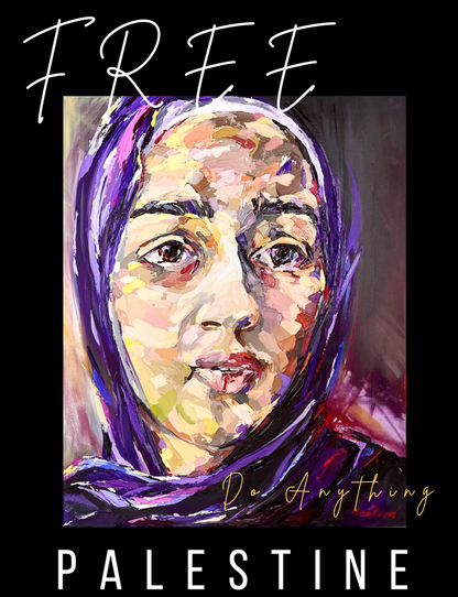 Free Palestine Abstract Art Heavyweight Unisex Crewneck T-shirt