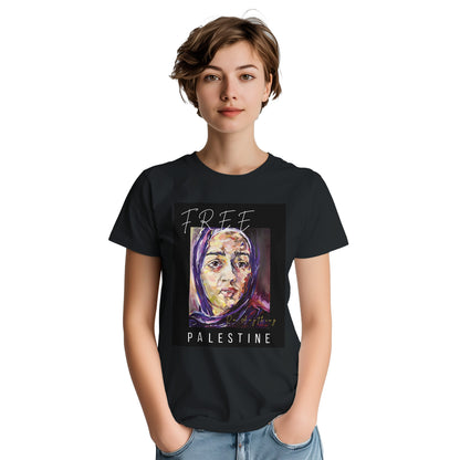 Free Palestine Abstract Art Heavyweight Unisex Crewneck T-shirt
