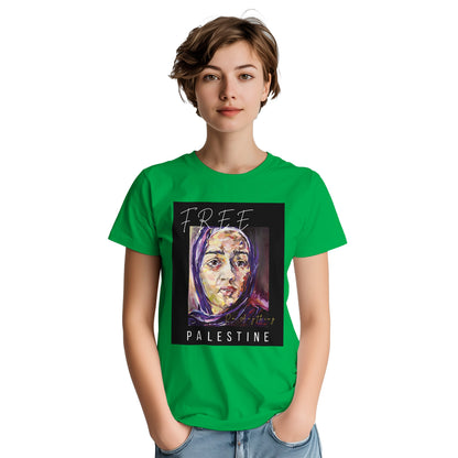 Free Palestine Abstract Art Heavyweight Unisex Crewneck T-shirt